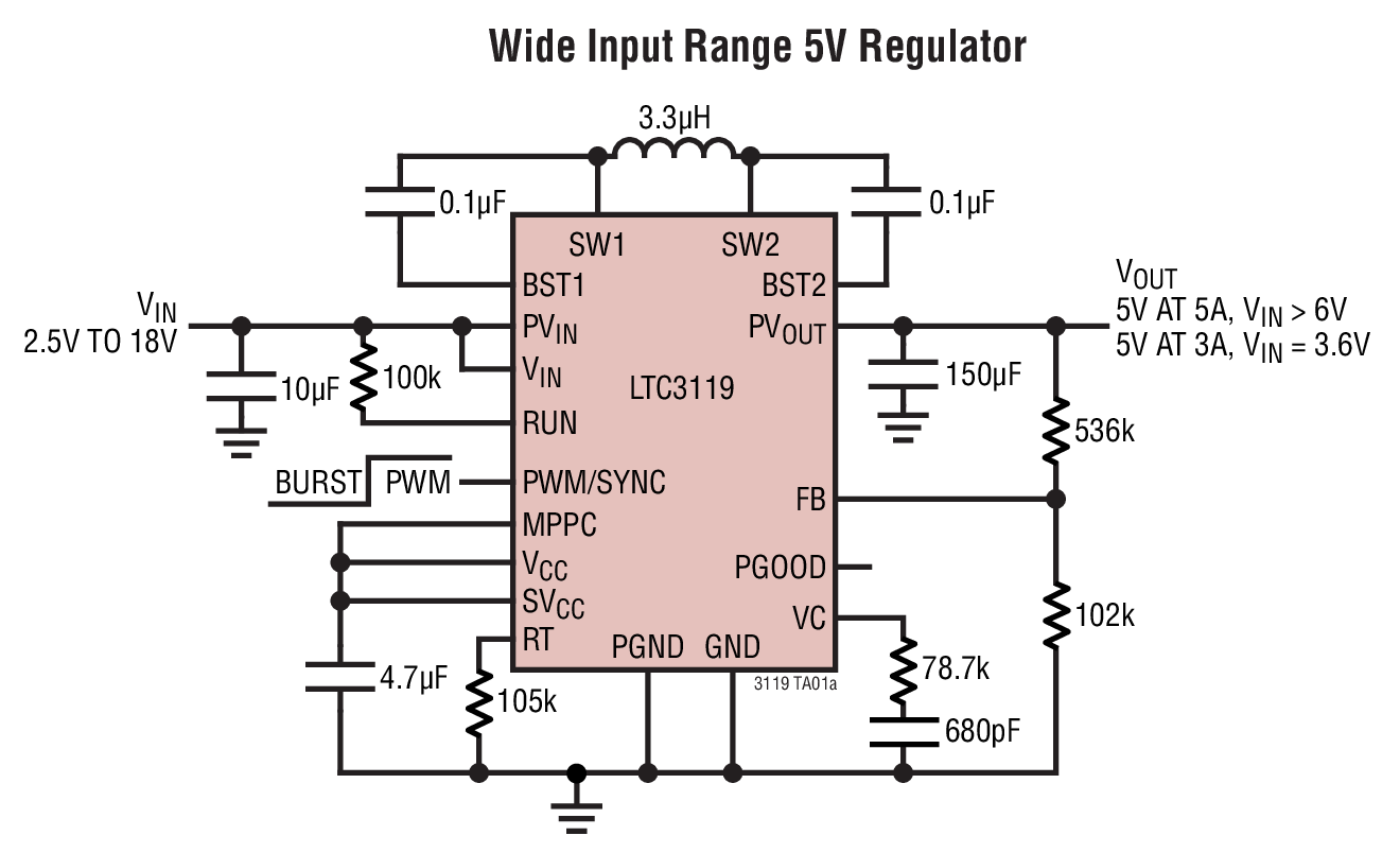 LTC3119 Typical Application