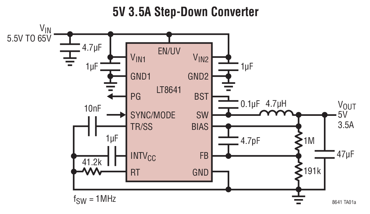 LT8641 Typical Application