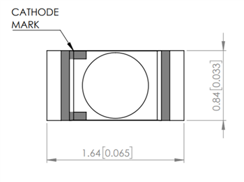 Mechanical Drawing - Lumex 0603 Surface Mounted Diode LEDs