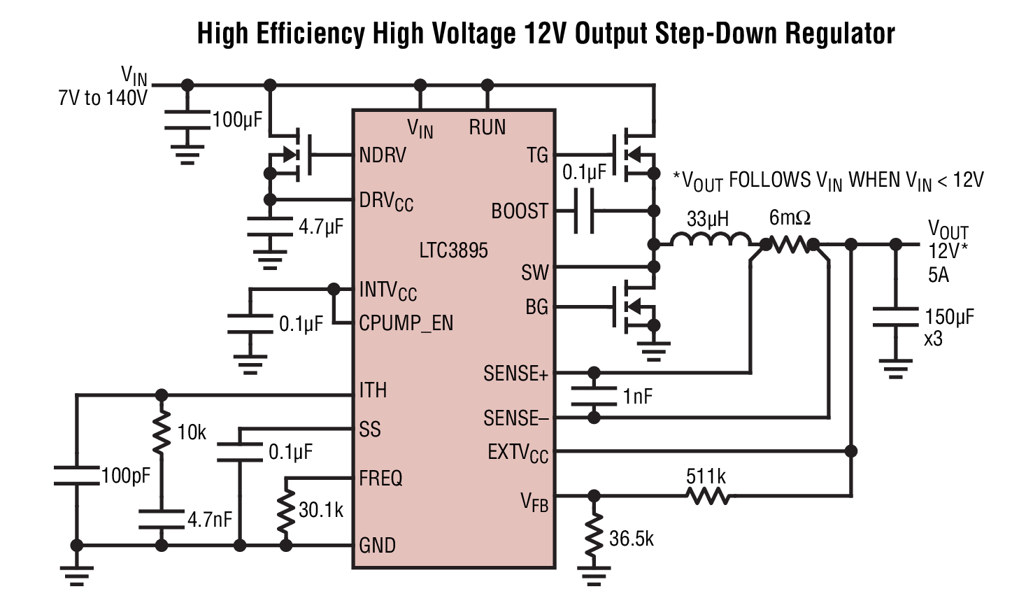 LTC3895 Typical Application