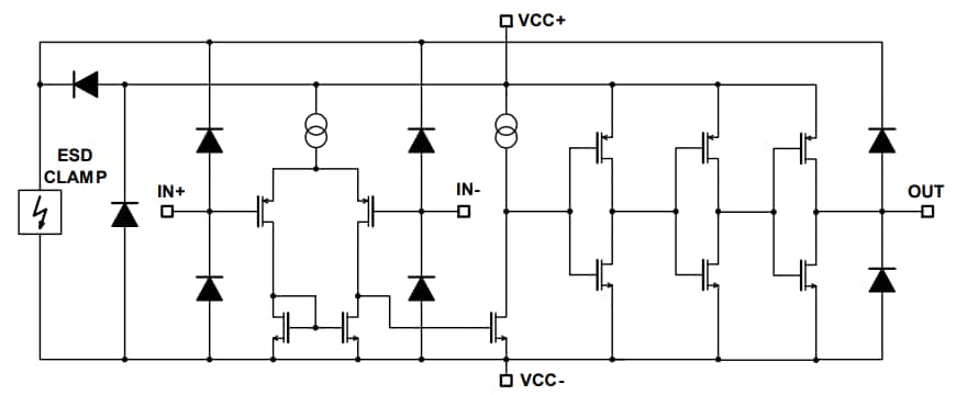 Schematic - STMicroelectronics TSX3704毫微功耗四路CMOS电压比较器