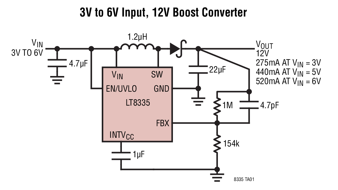 LT8335 Typical Application