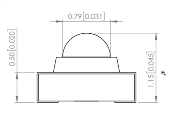 Mechanical Drawing - Lumex 0603 Surface Mounted Diode LEDs