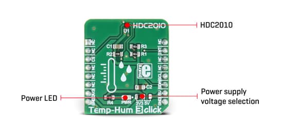 MikroElektronika MIKROE-2937 Temp-Hum 3 Click板