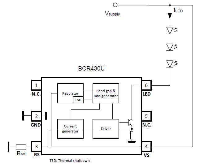 Block Diagram - Infineon Technologies BCR430UѹLEDIC