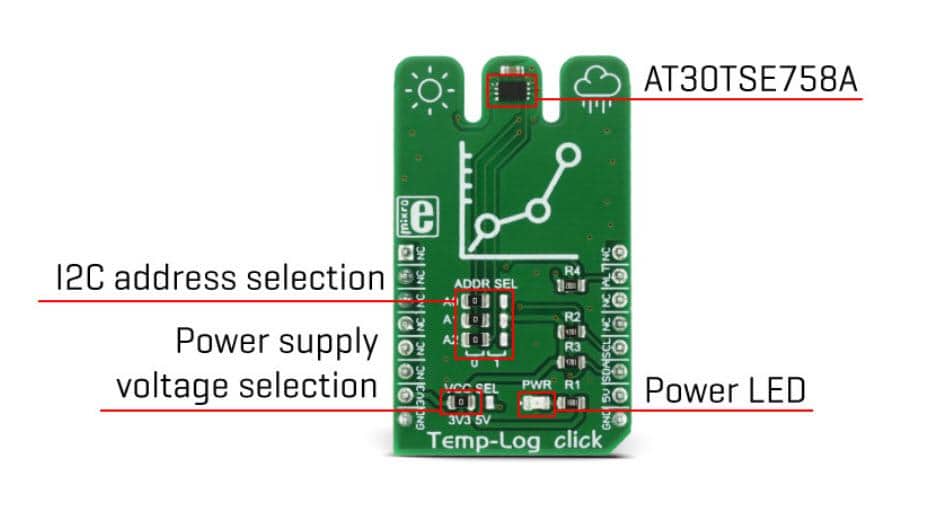 MikroElektronika MIKROE-2886温度记录Click板