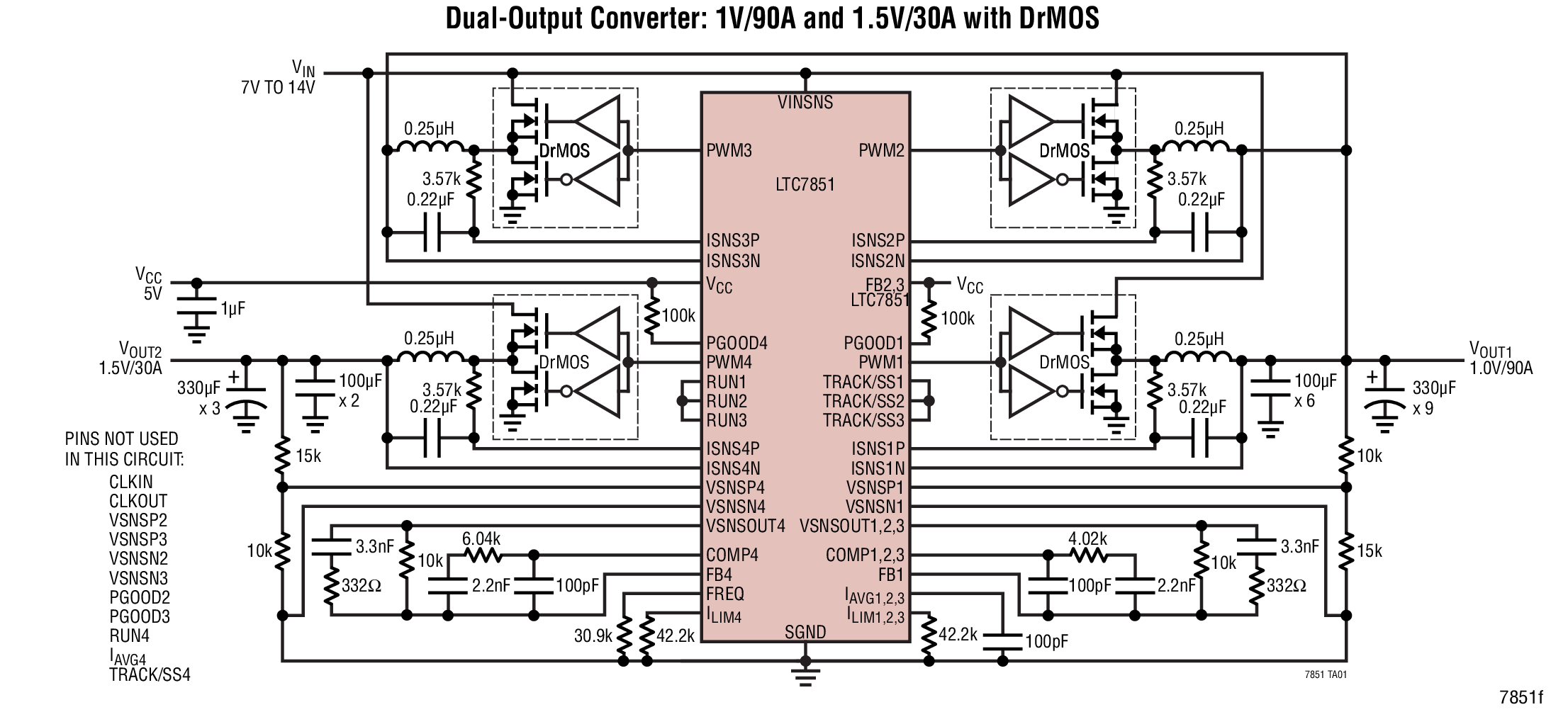 LTC7851 Typical Application