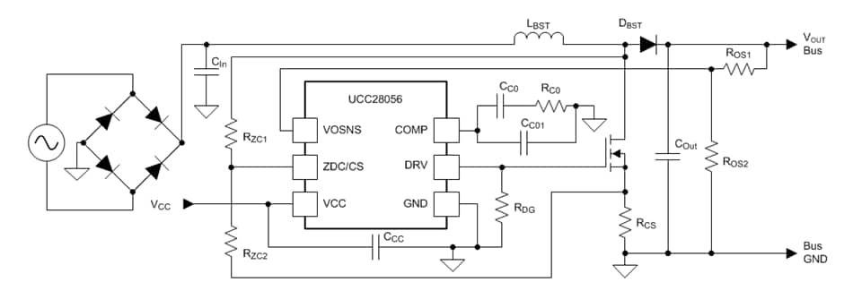 Block Diagram - Texas Instruments UCC28056高性能PFC控制器
