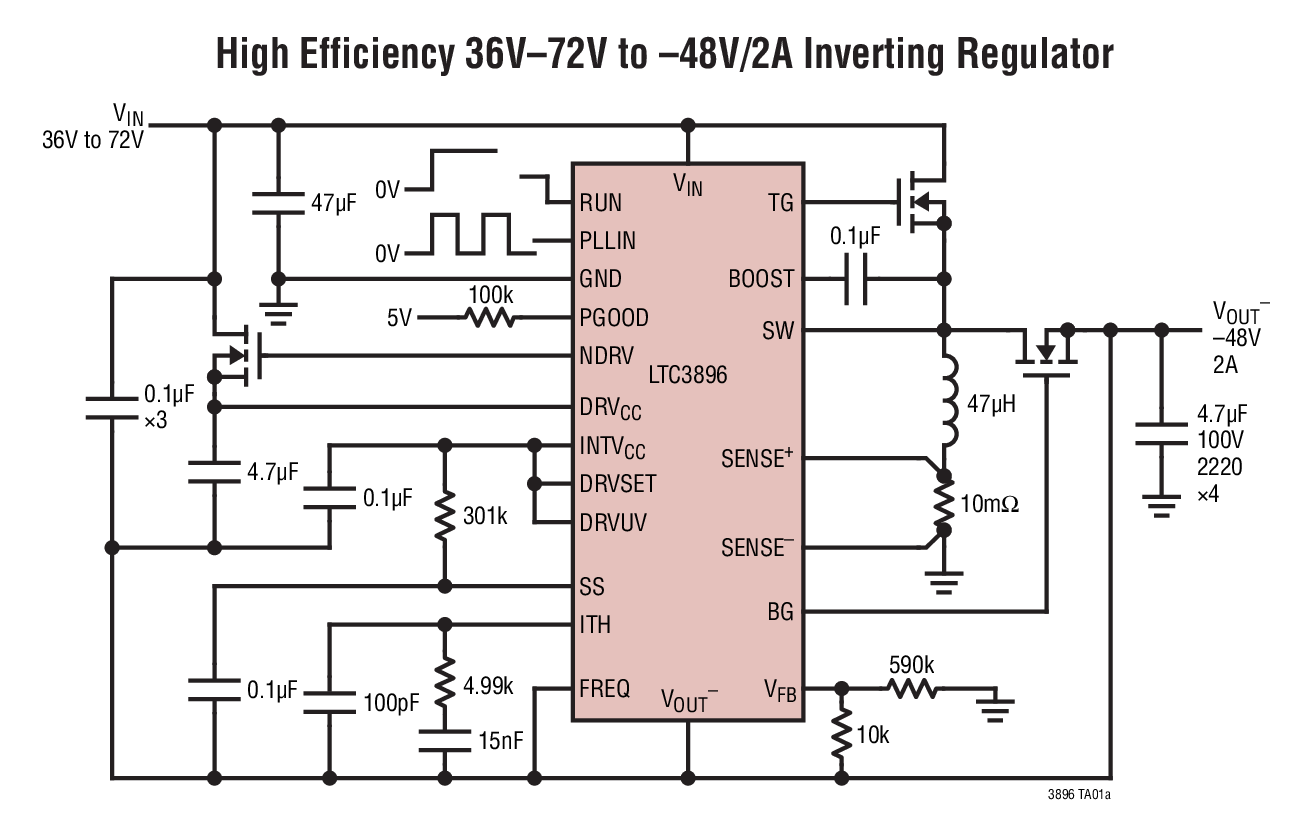 LTC3896 Typical Application
