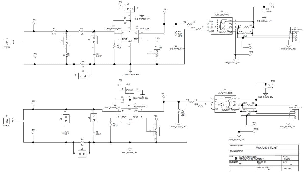 Schematic - Maxim Integrated MAX22191评估套件
